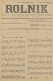 Rolnik : organ c. k. galicyjskiego Towarzystwa gospodarskiego. R.34, T.64, 1901, nr 35