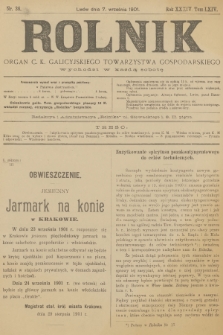 Rolnik : organ c. k. galicyjskiego Towarzystwa gospodarskiego. R.34, T.64, 1901, nr 36