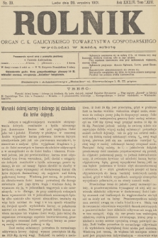 Rolnik : organ c. k. galicyjskiego Towarzystwa gospodarskiego. R.34, T.64, 1901, nr 39