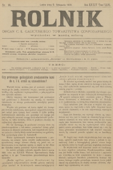 Rolnik : organ c. k. galicyjskiego Towarzystwa gospodarskiego. R.34, T.64, 1901, nr 44
