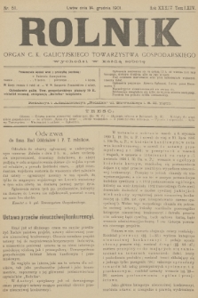 Rolnik : organ c. k. galicyjskiego Towarzystwa gospodarskiego. R.34, T.64, 1901, nr 51