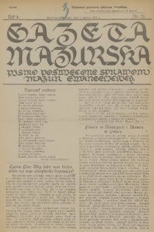 Gazeta Mazurska : pismo poświęcone sprawom Mazur ewangelickich. R.4, 1925, nr 23