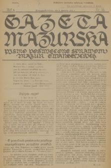Gazeta Mazurska : pismo poświęcone sprawom Mazur ewangelickich. R.4, 1925, nr 35