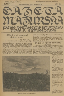 Gazeta Mazurska : pismo poświęcone sprawom Mazur ewangelickich. R.8, 1929, nr 36
