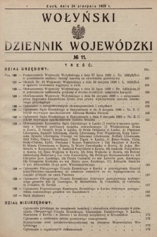 Wołyński Dziennik Wojewódzki. 1929, nr 11