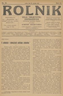 Rolnik: organ Towarzystwa Gospodarskiego. R.51, T.93, 1919, nr 25