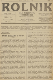Rolnik: organ Towarzystwa Gospodarskiego. R.52, T.94, 1920, nr 3