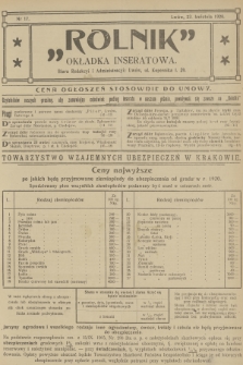 Rolnik: organ Towarzystwa Gospodarskiego. R.52, T.94, 1920, nr 17
