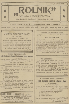 Rolnik: organ Towarzystwa Gospodarskiego. R.52, T.94, 1920, nr 23