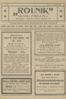 Rolnik: organ Towarzystwa Gospodarskiego. R.52, T.94, 1920, nr 29