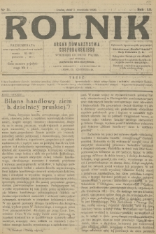 Rolnik: organ Towarzystwa Gospodarskiego. R.52, T.94, 1920, nr 31