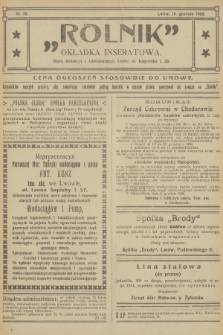 Rolnik: organ Towarzystwa Gospodarskiego. R.52, T.94, 1920, nr 38