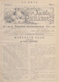Kwiaty Powieściowe : tygodnik belletrystyczny. 1886, nr 2