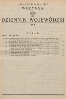Wołyński Dziennik Wojewódzki. 1931, nr 6