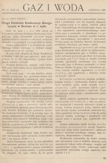 Gaz i Woda. R.9, 1929, nr 11 + wkładka