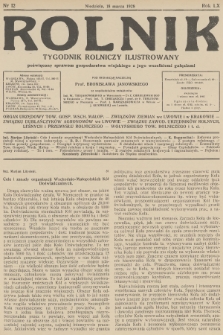 Rolnik : tygodnik rolniczy ilustrowany poświęcony sprawom gospodarstwa wiejskiego z jego wszelkimi gałęziami. R.60, 1928, nr 12