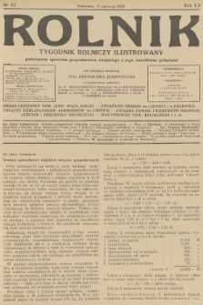 Rolnik : tygodnik rolniczy ilustrowany poświęcony sprawom gospodarstwa wiejskiego z jego wszelkimi gałęziami. R.60, 1928, nr 23