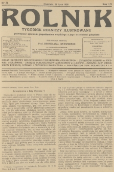 Rolnik : tygodnik rolniczy ilustrowany poświęcony sprawom gospodarstwa wiejskiego z jego wszelkimi gałęziami. R.60, 1928, nr 31