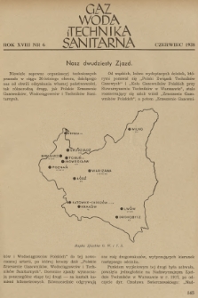 Gaz, Woda i Technika Sanitarna. R.18, 1938, nr 6
