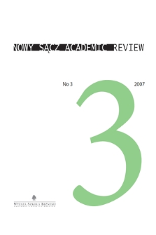 Nowy Sącz Academic Review. No 3, 2007