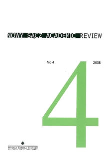 Nowy Sącz Academic Review. No 4, 2008
