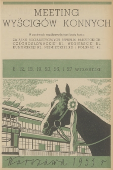 Program Wyścigów Konnych. 1953, nr 41