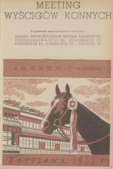 Program Wyścigów Konnych. 1953, nr 42