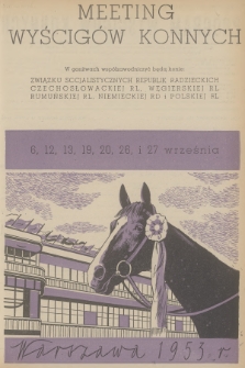Program Wyścigów Konnych. 1953, nr 44