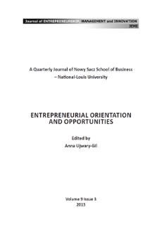 Journal of Entrepreneurship, Management and Innovation : JEMI : a quarterly journal of Nowy Sacz School of Business - National-Louis University. Vol. 9, 2013, iss. 3
