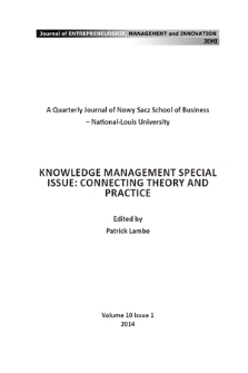 Journal of Entrepreneurship, Management and Innovation : JEMI. Vol. 10, 2014, iss. 1