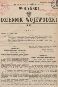 Wołyński Dziennik Wojewódzki. 1935, nr 21