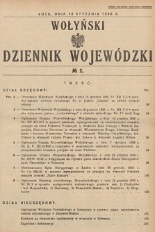 Wołyński Dziennik Wojewódzki. 1936, nr 2