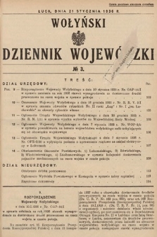 Wołyński Dziennik Wojewódzki. 1936, nr 3