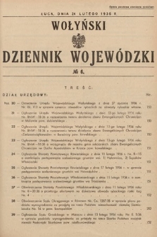 Wołyński Dziennik Wojewódzki. 1936, nr 6