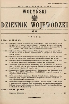 Wołyński Dziennik Wojewódzki. 1936, nr 10
