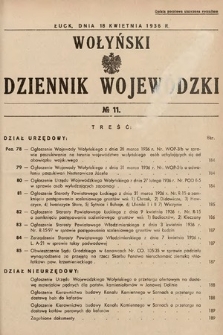 Wołyński Dziennik Wojewódzki. 1936, nr 11