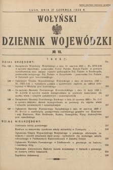 Wołyński Dziennik Wojewódzki. 1936, nr 18