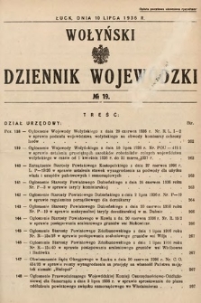 Wołyński Dziennik Wojewódzki. 1936, nr 19
