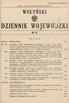 Wołyński Dziennik Wojewódzki. 1936, nr 21