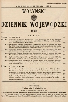 Wołyński Dziennik Wojewódzki. 1936, nr 23