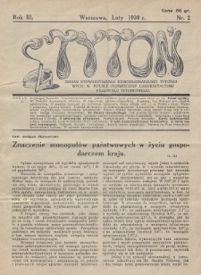 Tytoń : organ Stowarzyszenia Koncesjonariuszy Tytoniowych w Polsce poświęcony całokształtowi przemysłu tytoniowego. 1930, nr 2