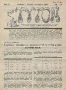 Tytoń : organ Stowarzyszenia Koncesjonariuszy Tytoniowych w Polsce poświęcony całokształtowi przemysłu tytoniowego. 1930, nr 3-4