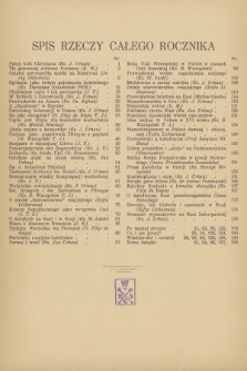 Oriens : dwumiesięcznik poświęcony sprawom religijnym Wschodu wydawany przez Misję Wschodnią OO. Jezuitów w Polsce. R. 6, 1938, Spis rzeczy