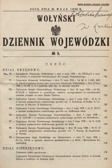 Wołyński Dziennik Wojewódzki. 1938, nr 9