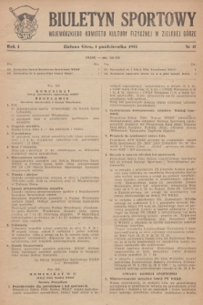 Biuletyn Sportowy Wojewódzkiego Komitetu Kultury Fizycznej w Zielonej Górze. R.1, 1955, nr 17