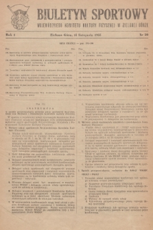 Biuletyn Sportowy Wojewódzkiego Komitetu Kultury Fizycznej w Zielonej Górze. R.1, 1955, nr 20