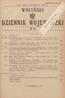 Wołyński Dziennik Wojewódzki. 1938, nr 23