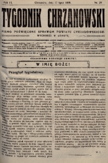 Tygodnik Chrzanowski : pismo poświęcone sprawom powiatu chrzanowskiego. R.3, 1909, nr 29