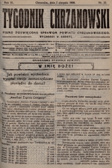 Tygodnik Chrzanowski : pismo poświęcone sprawom powiatu chrzanowskiego. R.3, 1909, nr 32
