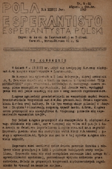 Pola Esperantisto : organo de Asocio de Esperantistoj en Pollando = Esperantysta Polski. J.37, 1949, nro 8-10